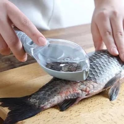 Fish Scale Remover with Cover – Fish Scaler Scraper Brush for Easy and Clean Fish Skin Cleaning
